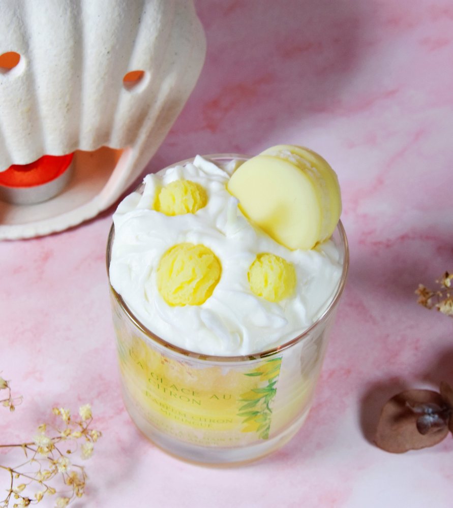 Bougie "La glace au citron" parfum citron meringué