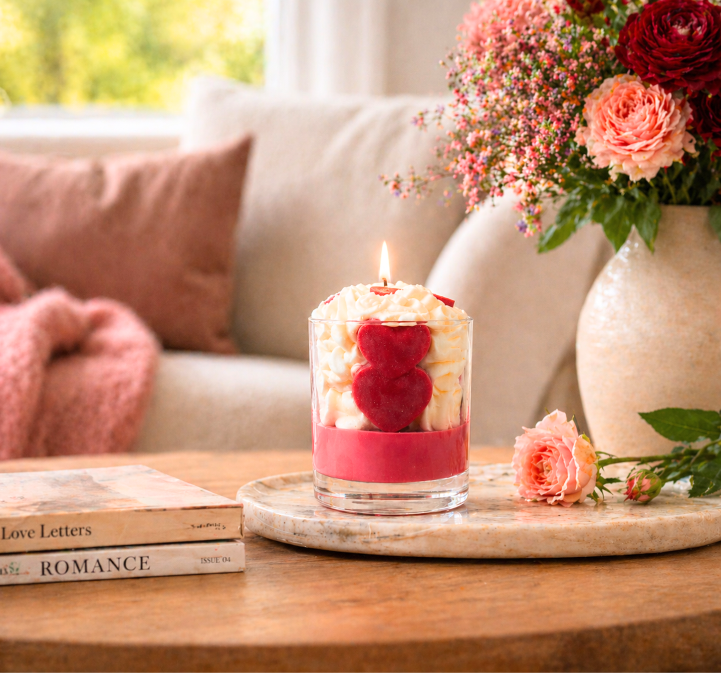 Bougie "L'hymne à l'amour" parfum Cerise noire