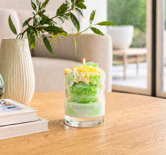 Bougie mojito citron vert menthe faite main en France - ambiance estivale - Lolynap