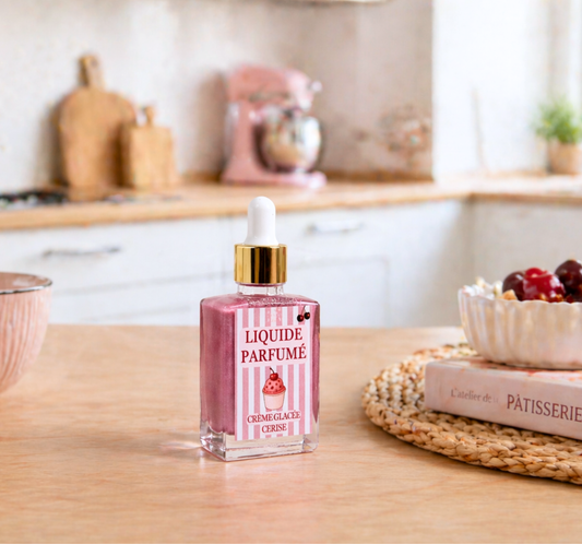 Liquide parfumé cerise vanille framboise fait main - parfum de Grasse - Lolynap