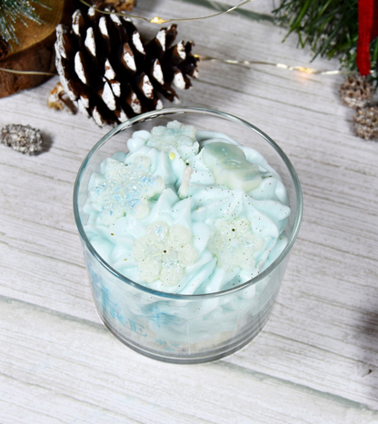 Bougie "Noël polaire" parfum bois de santal