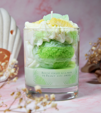 Bougie "Couleur menthe à l'eau" parfum mojito