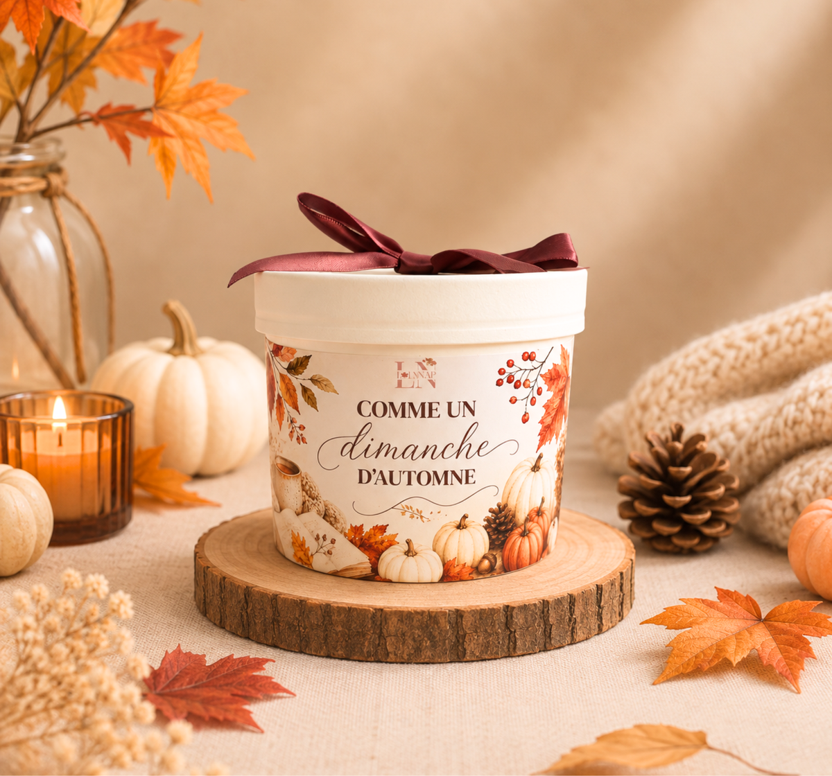 Pot "Comme un matin d'automne" parfum Citrouille blanche ambrée