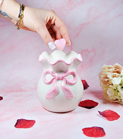 Brûle-parfum ruban rose