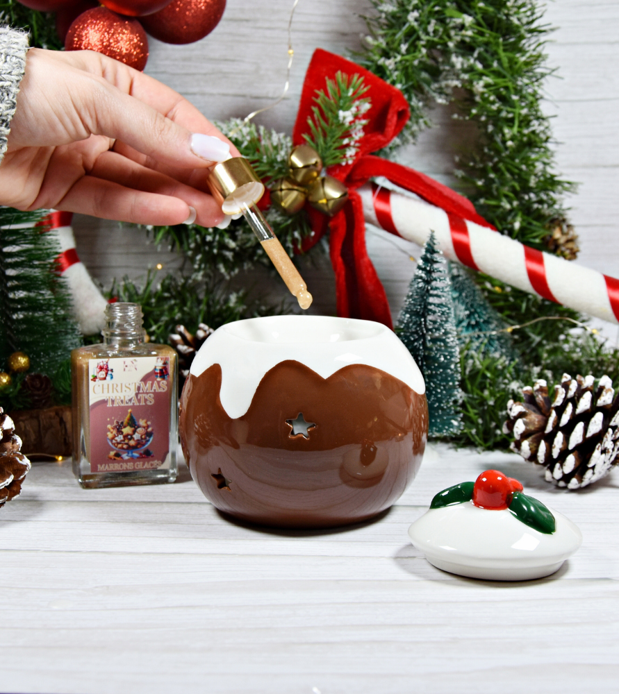 Brûle-parfum "pudding de Noël"