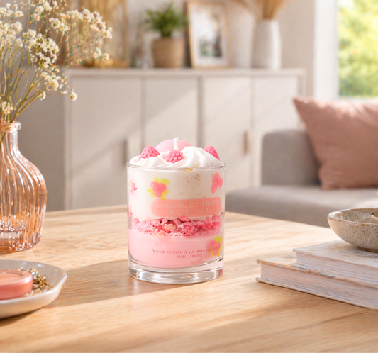Bougie "Salade de fruits, jolie jolie" parfum fruits rouges