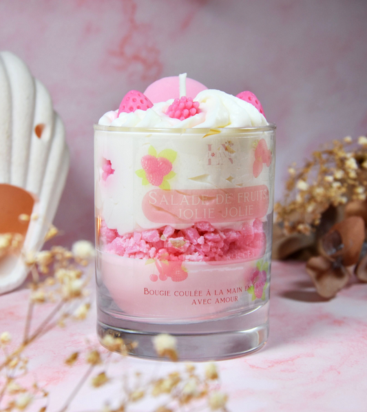Bougie "Salade de fruits, jolie jolie" parfum fruits rouges