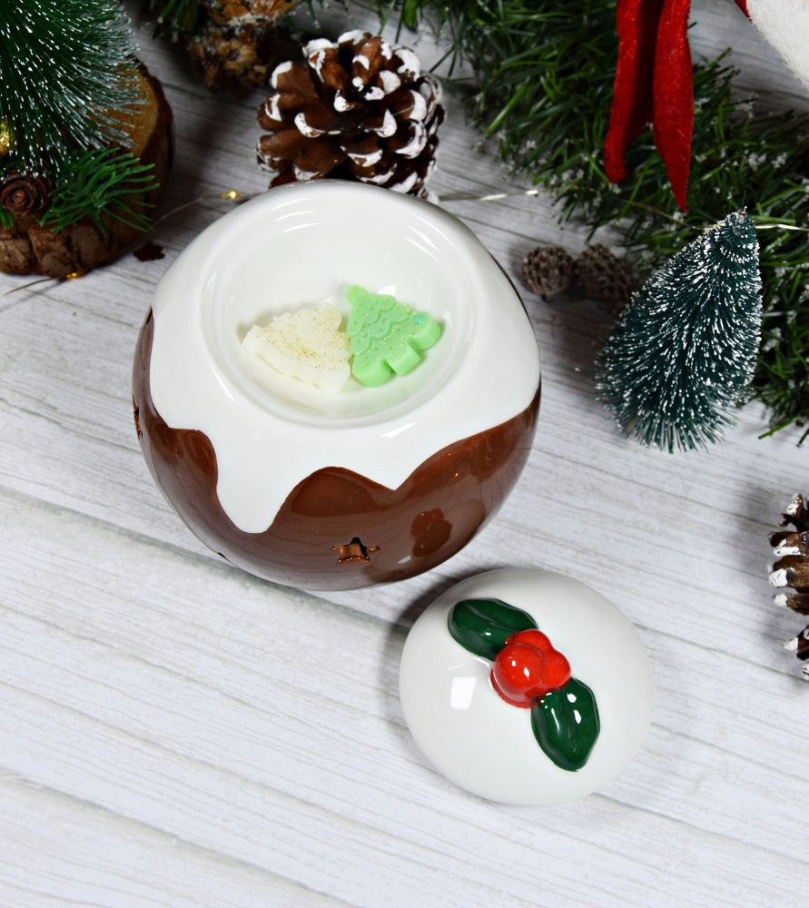 Brûle-parfum "pudding de Noël"