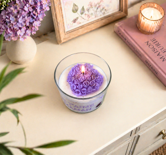 Bougie "Je t'aime Maman" parfum linge propre