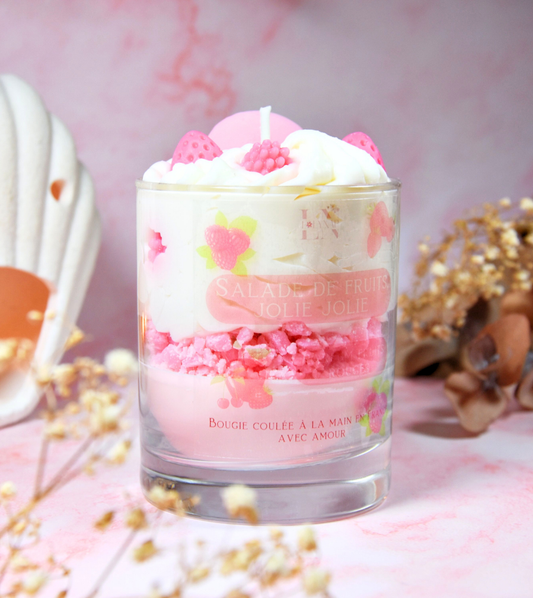 Bougie "Salade de fruits, jolie jolie" parfum fruits rouges