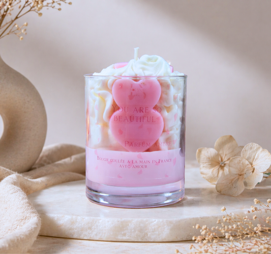 Bougie "You are so beautiful" parfum ambre