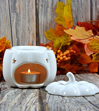 Brûle-parfum citrouille blanche