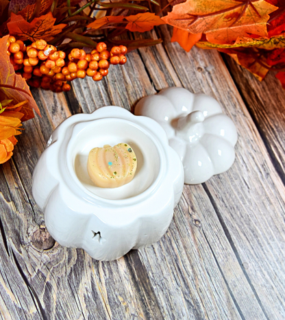 Brûle-parfum citrouille blanche