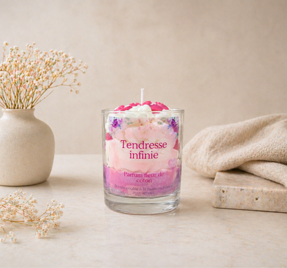 Bougie "Tendresse infinie" parfum fleur de coton