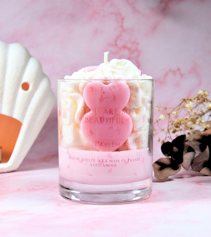 Bougie "You are so beautiful" parfum ambre