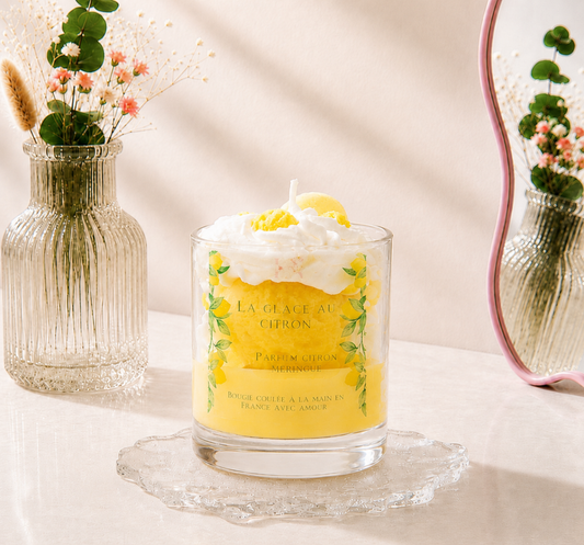 Bougie "La glace au citron" parfum citron meringué
