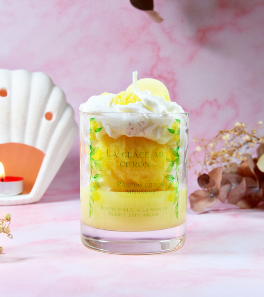 Bougie "La glace au citron" parfum citron meringué