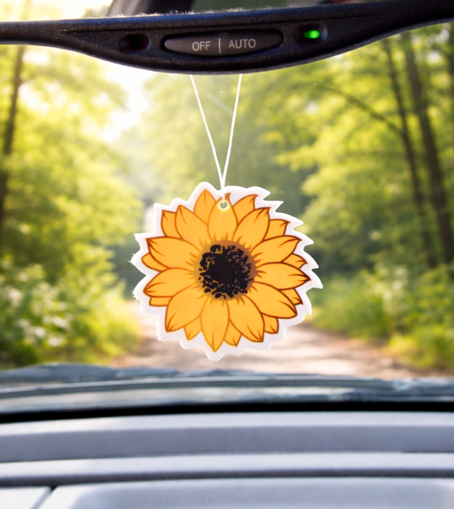 Désodorisant voiture tournesol parfum miel