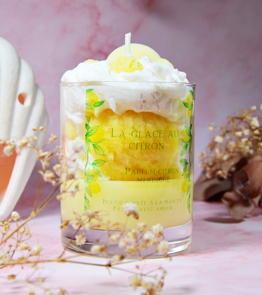 Bougie "La glace au citron" parfum citron meringué