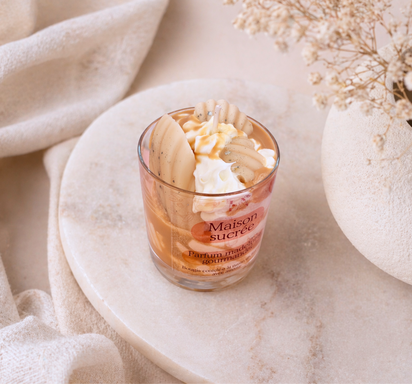 Bougie "Maison sucrée" parfum madeleine gourmande