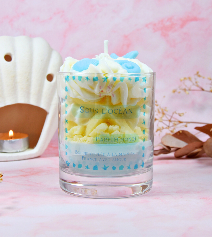 Bougie "Sous l'océan" parfum monoï