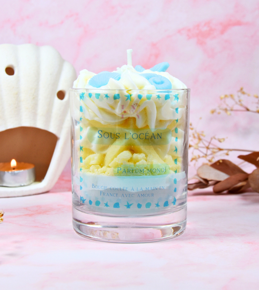 Bougie "Sous l'océan" parfum monoï