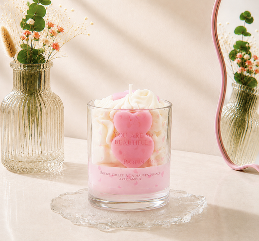 Bougie "You are so beautiful" parfum ambre