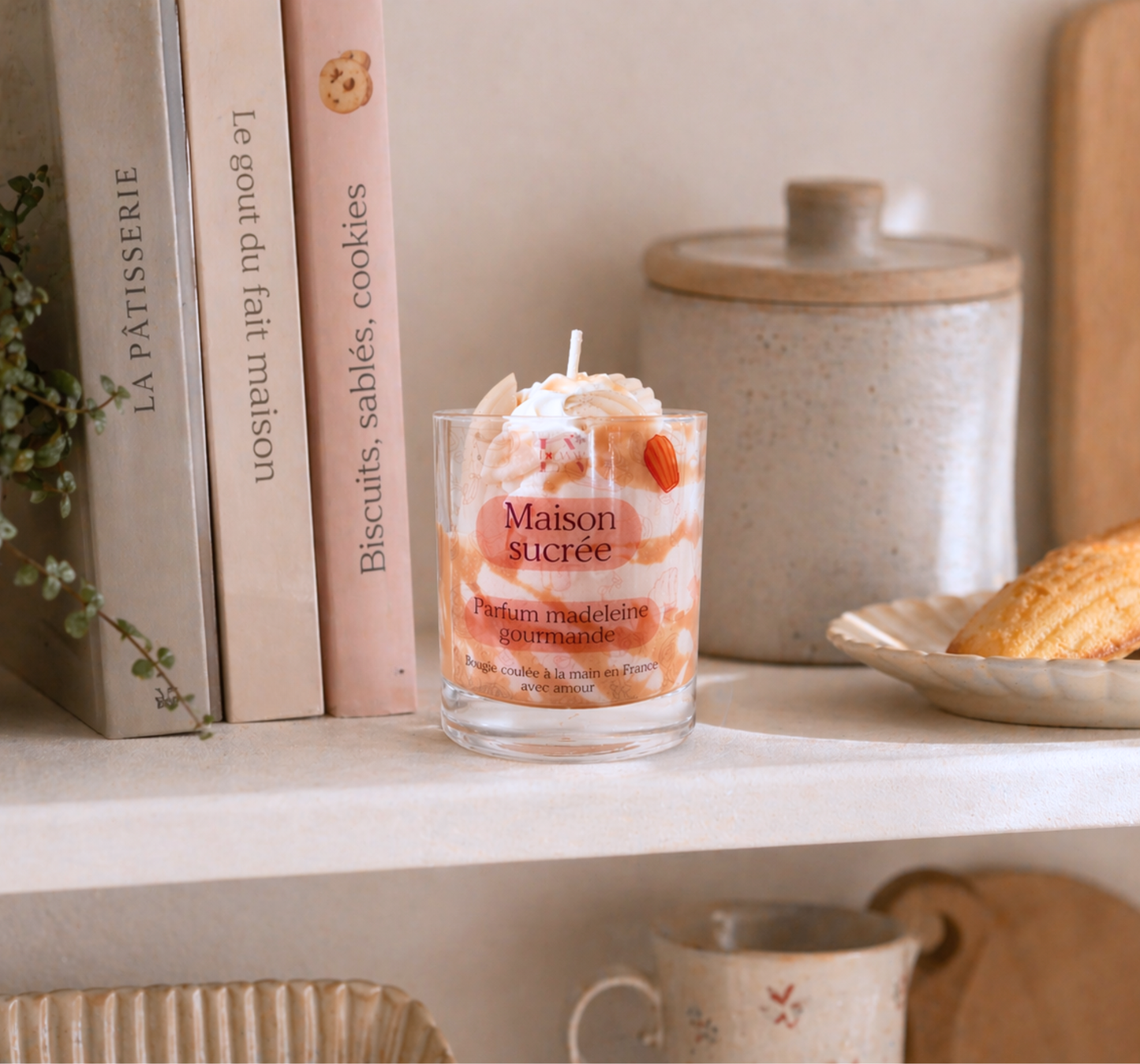 Bougie "Maison sucrée" parfum madeleine gourmande