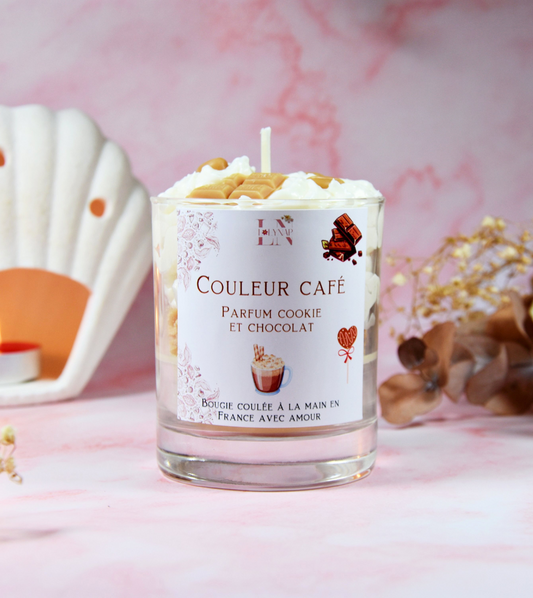 Bougie "Couleur café" parfum Cookie chocolat