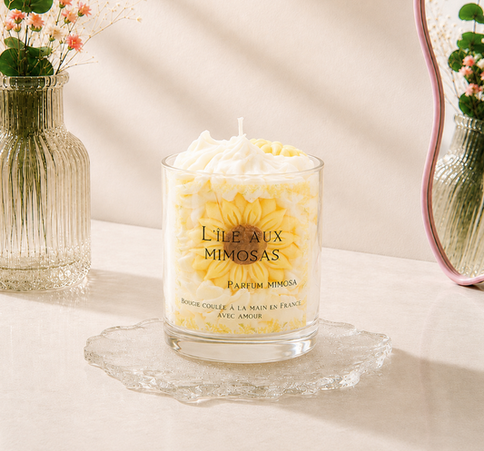 Bougie "L'île aux mimosas" parfum mimosa