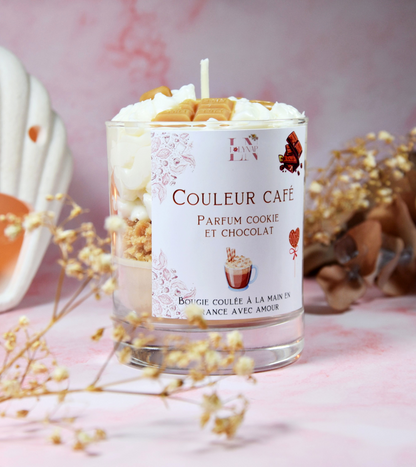 Bougie "Couleur café" parfum Cookie chocolat