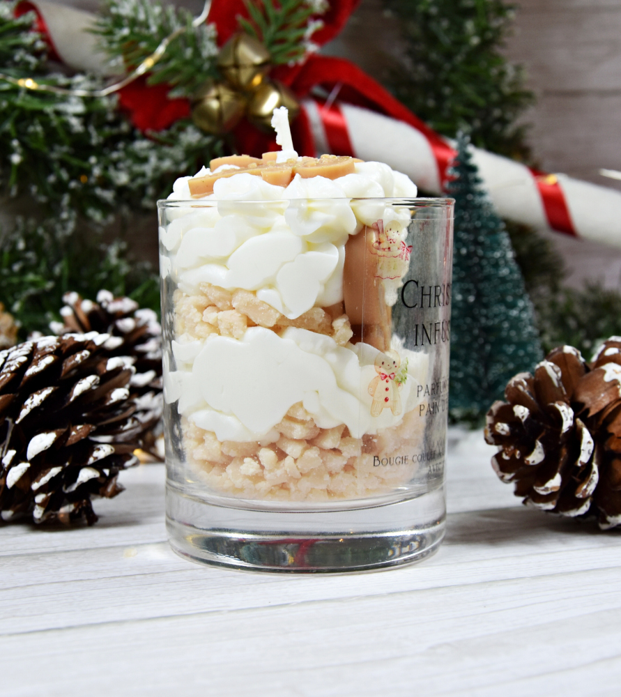 Bougie Noël "Christmas infusion" parfum thé et pain d'épices
