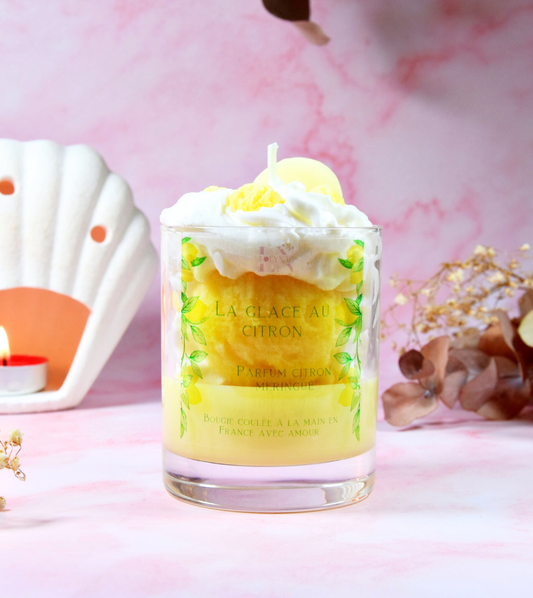 Bougie "La glace au citron" parfum citron meringué
