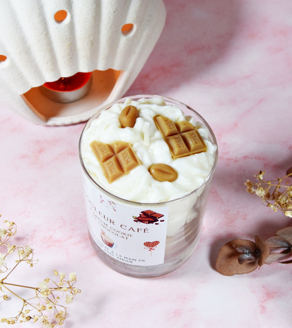 Bougie "Couleur café" parfum Cookie chocolat