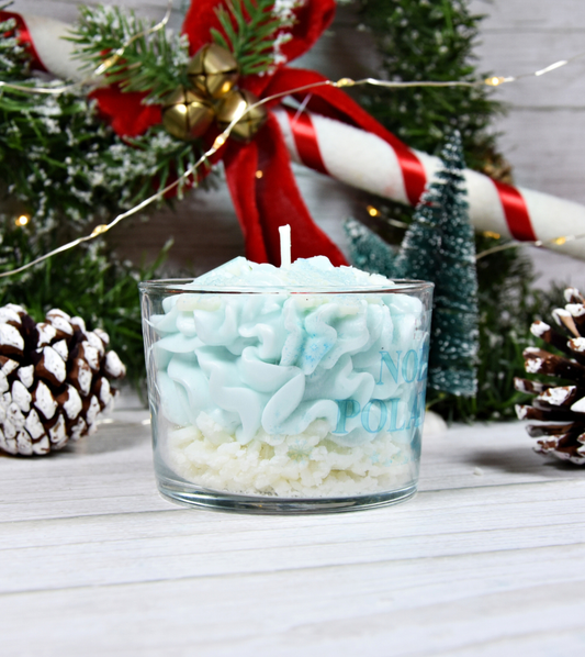 Bougie "Noël polaire" parfum bois de santal