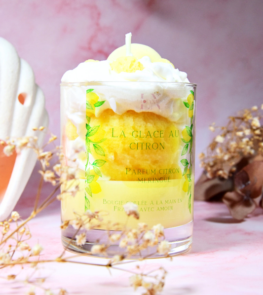 Bougie "La glace au citron" parfum citron meringué