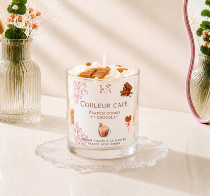 Bougie "Couleur café" parfum Cookie chocolat