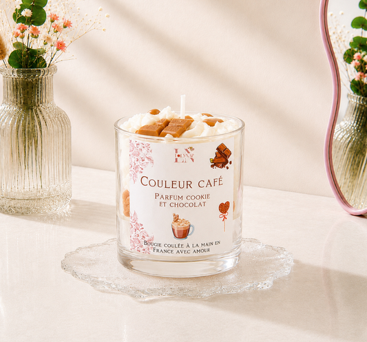 Bougie "Couleur café" parfum Cookie chocolat
