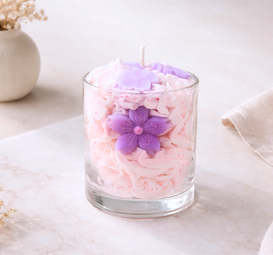 Bougie parfumée fleur de cerisier Le pouvoir des fleurs - cire de soja végétale - Lolynap
