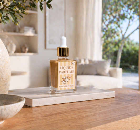 Liquide parfumé fleur de coton fait main - parfum de Grasse délicat et cocooning - Lolynap
