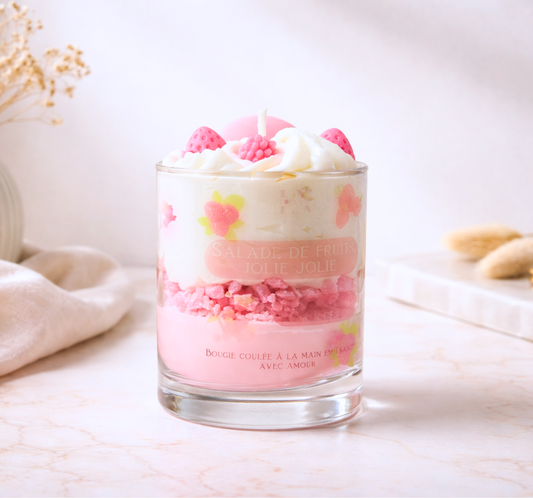 Bougie "Salade de fruits, jolie jolie" parfum fruits rouges