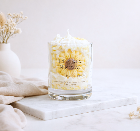 Bougie "L'île aux mimosas" parfum mimosa