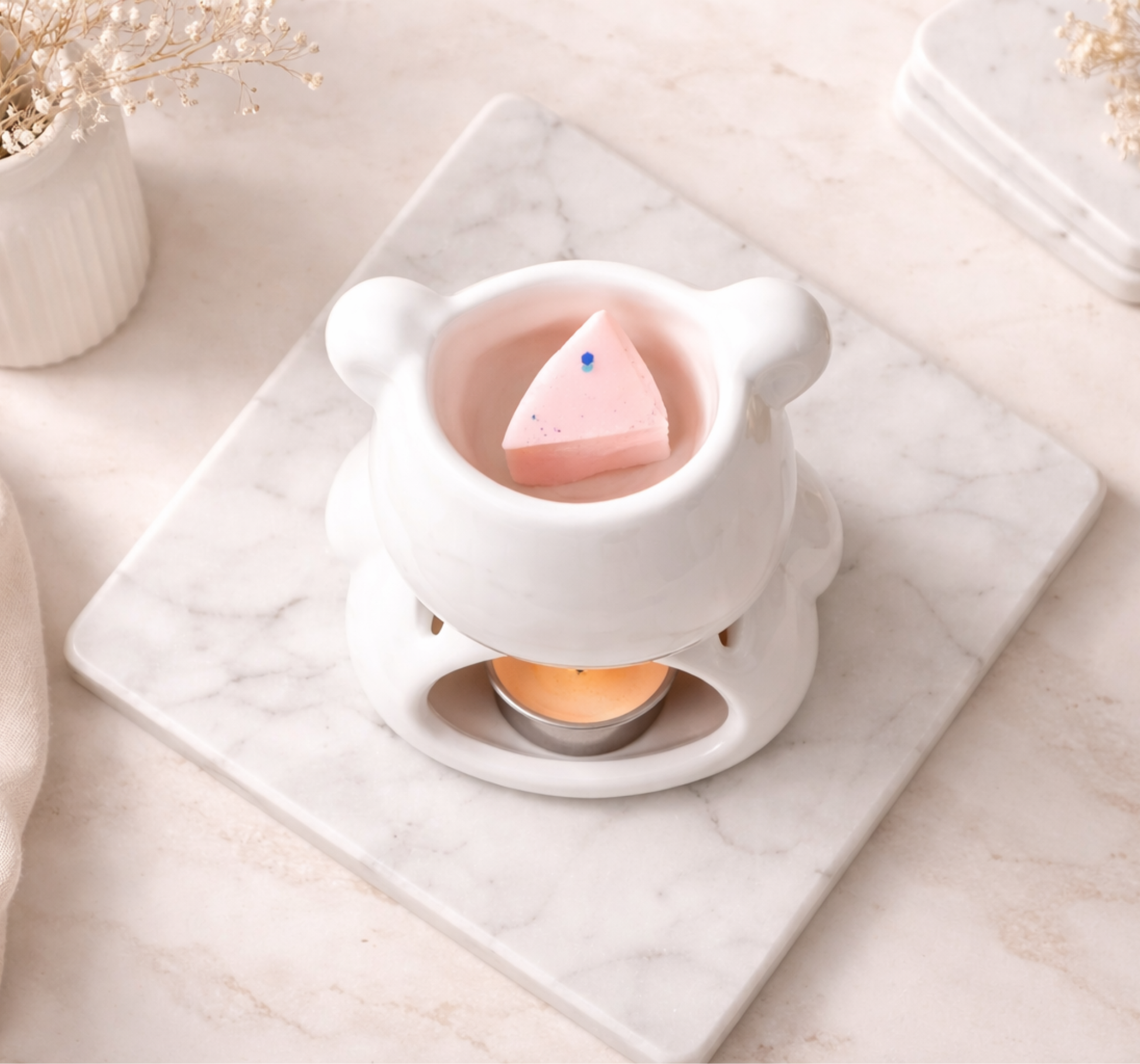 Brûle-parfum ourson compact - idée cadeau original et décoratif - Lolynap
