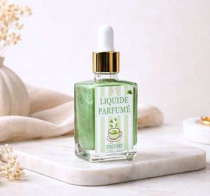 Liquide parfumé thé vert musc cèdre - parfum de Grasse naturel - Lolynap
