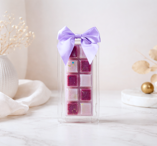 Tablette parfumée Athéna noix de coco pour brûle-parfum - design violet - cire d'olive végétale - Lolynap
